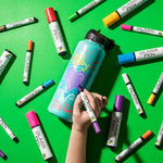 Rainbow Chalk Markers window decoration pen set angle view