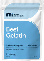 Micro Ingredients beef gelatin powder front view pouch