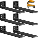 Heavy Duty Hidden L Shelf Brackets 5 Inch Long Wall Mounted Shelf Bracket Metal Floating Shelves (8 Pack) - Image 15