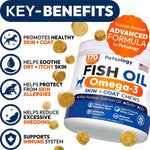 170 soft chews for dog itchy skin relief and allergy support
