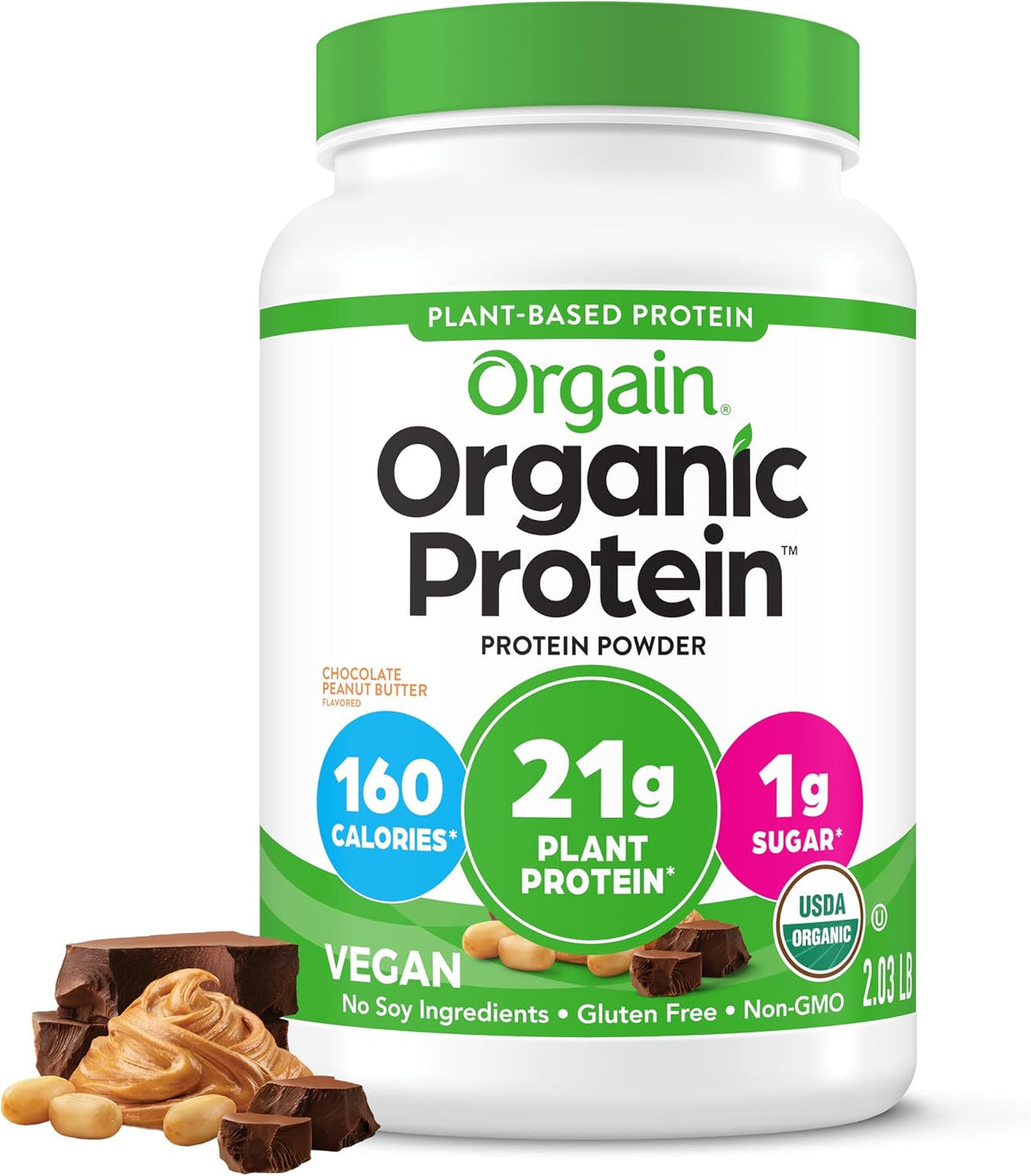 Orgain Organic Vegan Protein Powder, Strawberries & Cream - 21g Plant Based Protein, 4g Prebiotic Fiber, Low Net Carb, No Lactose Ingredients, No Added Sugar, Non-GMO, For Shakes & Smoothies, 2.03 lb - Image 14
