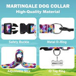 Fidohug colorful geometric pet collar D ring side view