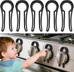 Axfvd gas stove knob locks front view on kitchen stove