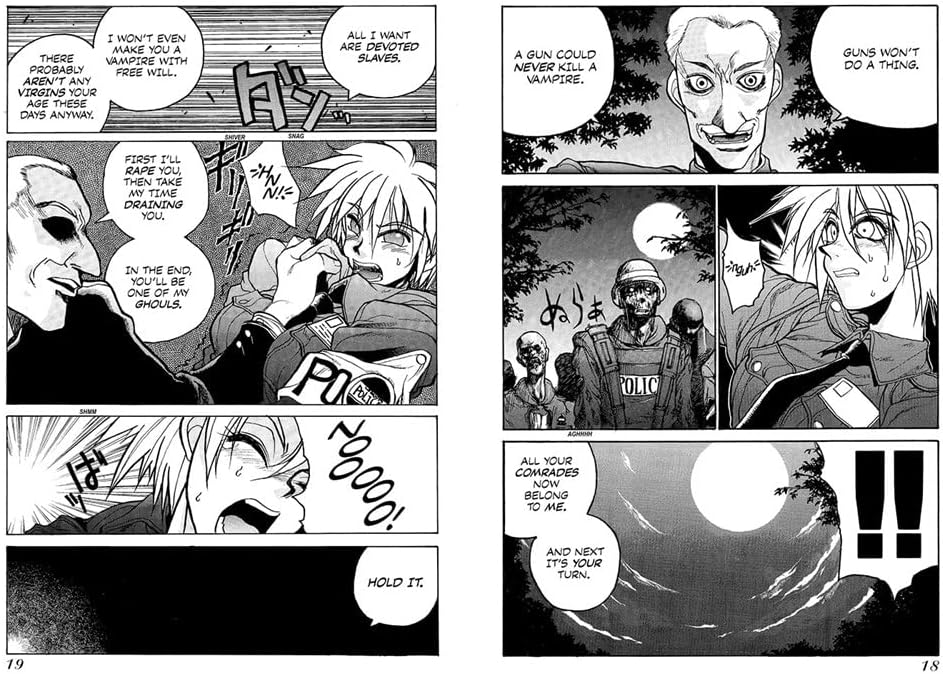 Hellsing Deluxe Volume 1 open pages showing manga artwork