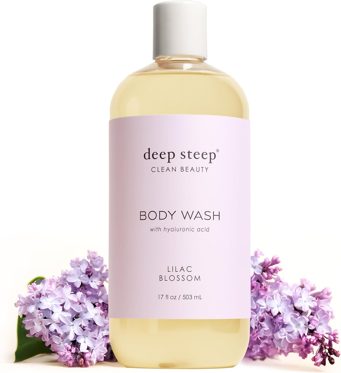 Deep Steep lilac blossom body wash front view bottle