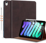Gexmil Leather Case for iPad mini 7 A17 Pro/iPad mini 6 Gen 8.3 Inch | Genuine Leather Cover for iPad Mini 2024/2021,Protective Smart Folio,Auto Sleep/Wake,Anti Slip,Butterfly Gray - Image 11