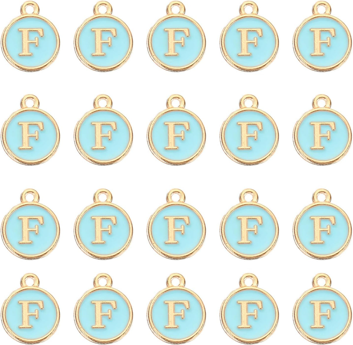 PATIKIL 50pcs Letter Charm Alphabet Charm Initial Pendant Charm Bulk Cute Double Sided Blue DIY for Jewelry Making Bracelet - Image 11