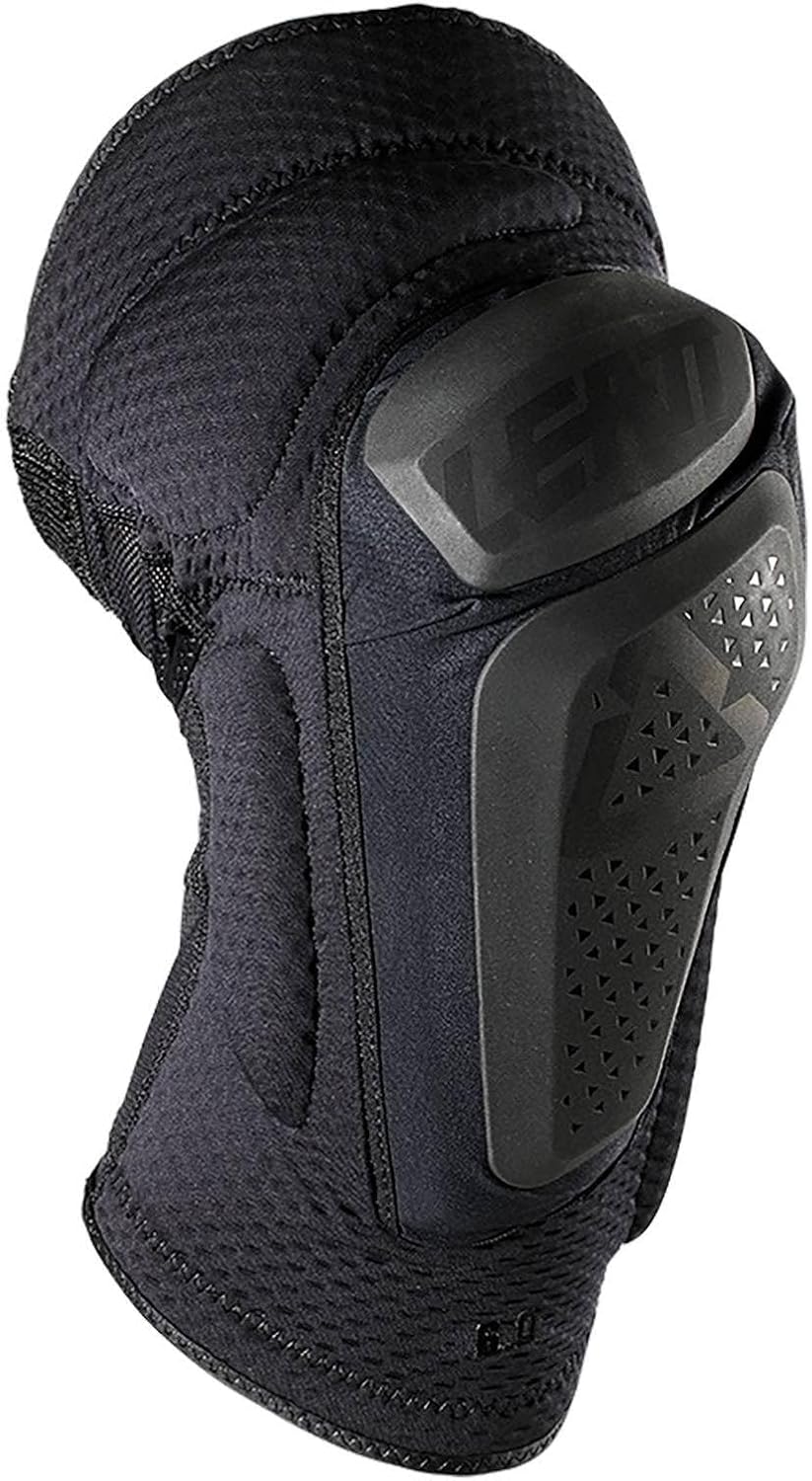 Leatt Knee Guard 3DF 6.0 front view black premium protective gear