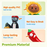JHESAO 17PCS Plants PVZ Toys Set Figurines Zombies Cupcake Series PVZ Plush PVC Toys New, Great Gifts for Kids and Fans, Birthday and Party - Image 2