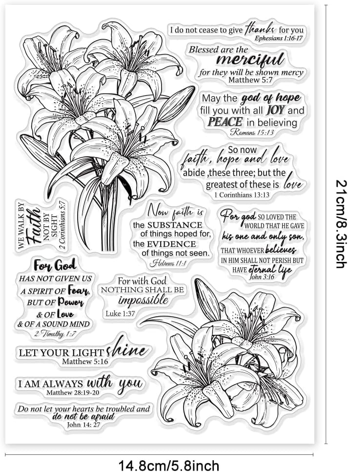 GLOBLELAND scripture stamps applied in a prayer journal