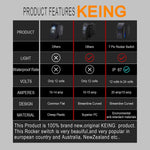 Keing marine toggle switch side profile details