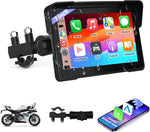 SOCAENS 7 inch motorcycle carplay navigation screen front view displaying wireless map route layout