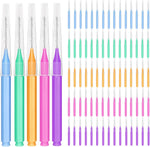 EasyHonor braces interdental brush toothpick 75 count front view showing five color variations