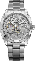 Forsining military silver wristwatch lifestyle angle