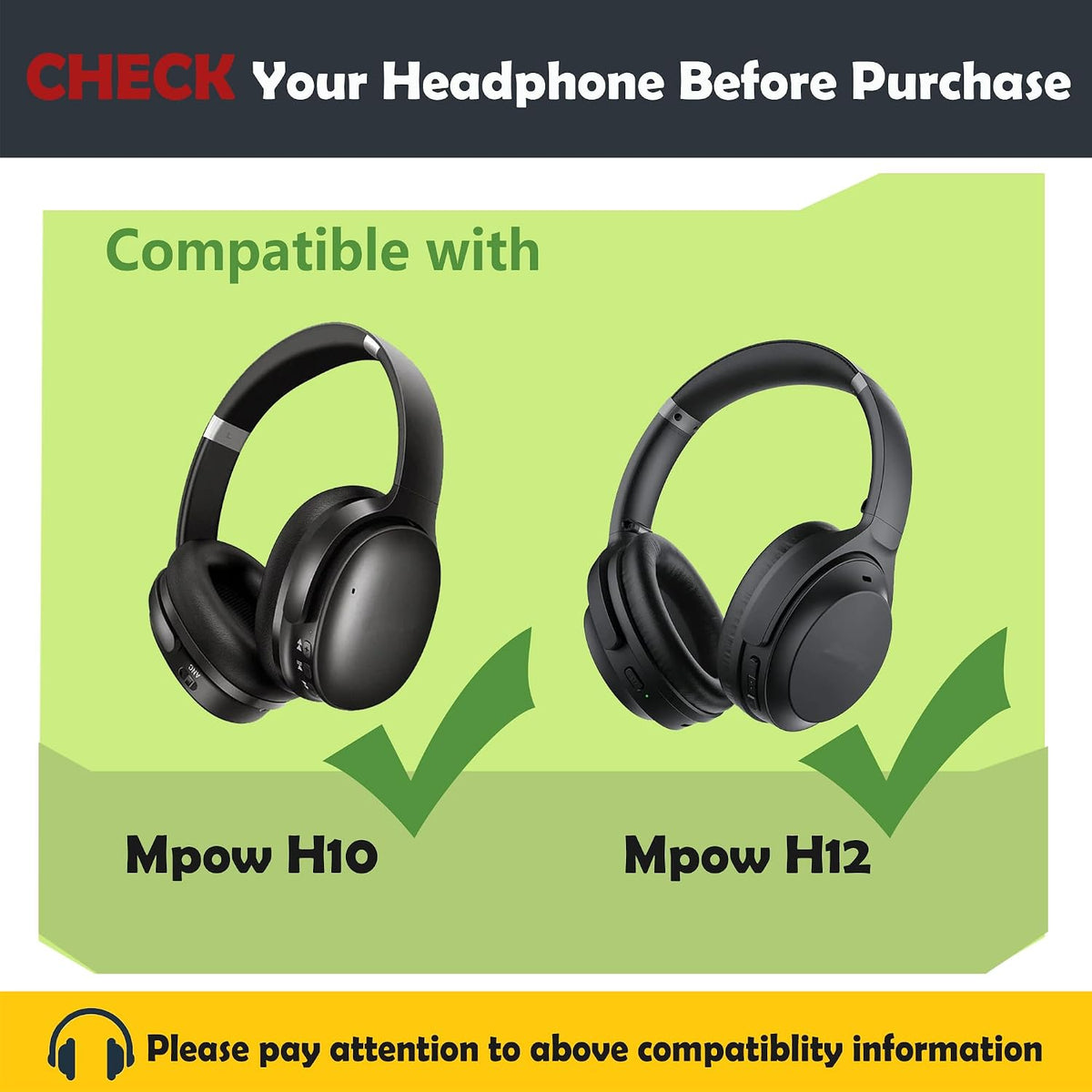 HTINDUSTRY headphone replacement ear pads protein leather texture