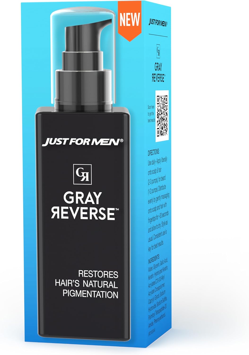 Just For Men Gray Reverse Daily Hair Serum front bottle view