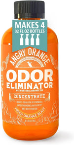 Angry Orange Pet Odor Eliminator eight ounce bottle front view authentic pet urine remover