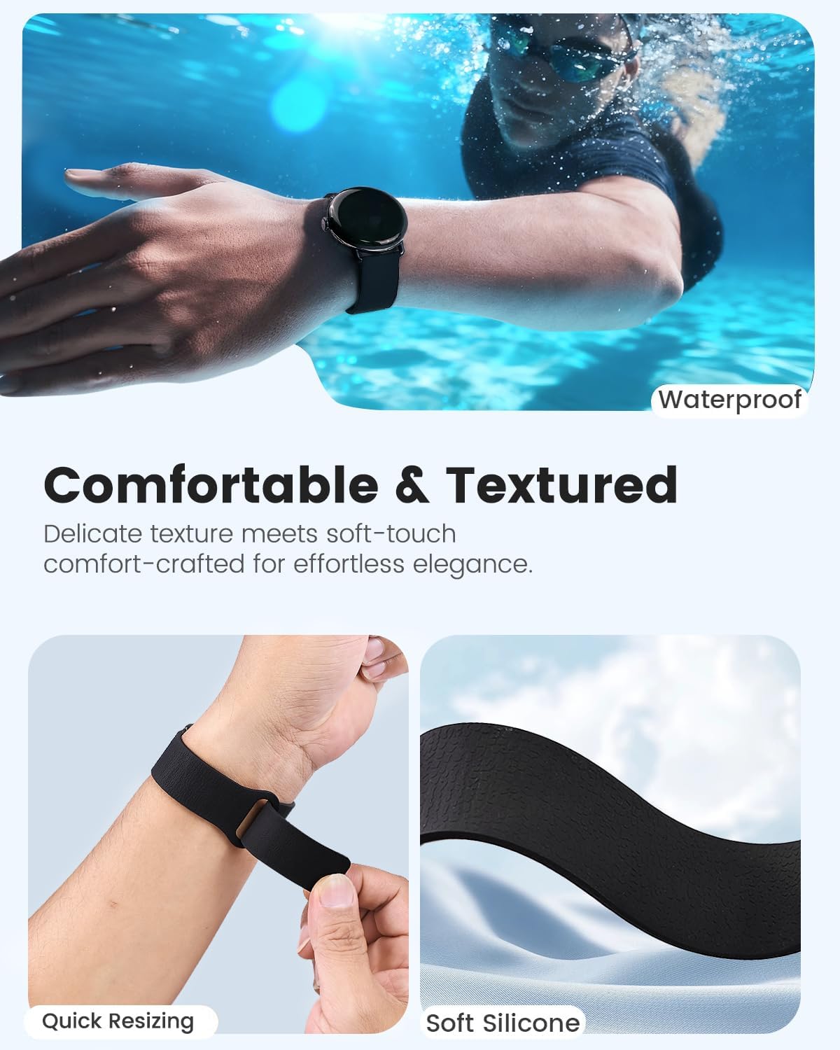 Strong magnetic clasp mechanism on Google Pixel Watch band