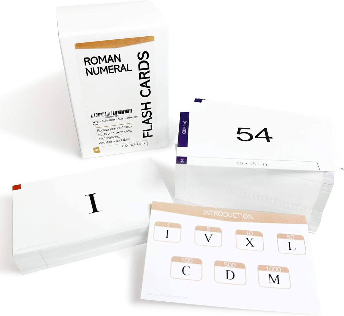 Pat's Flash Cards Roman Numeral Flash Cards front packaging view