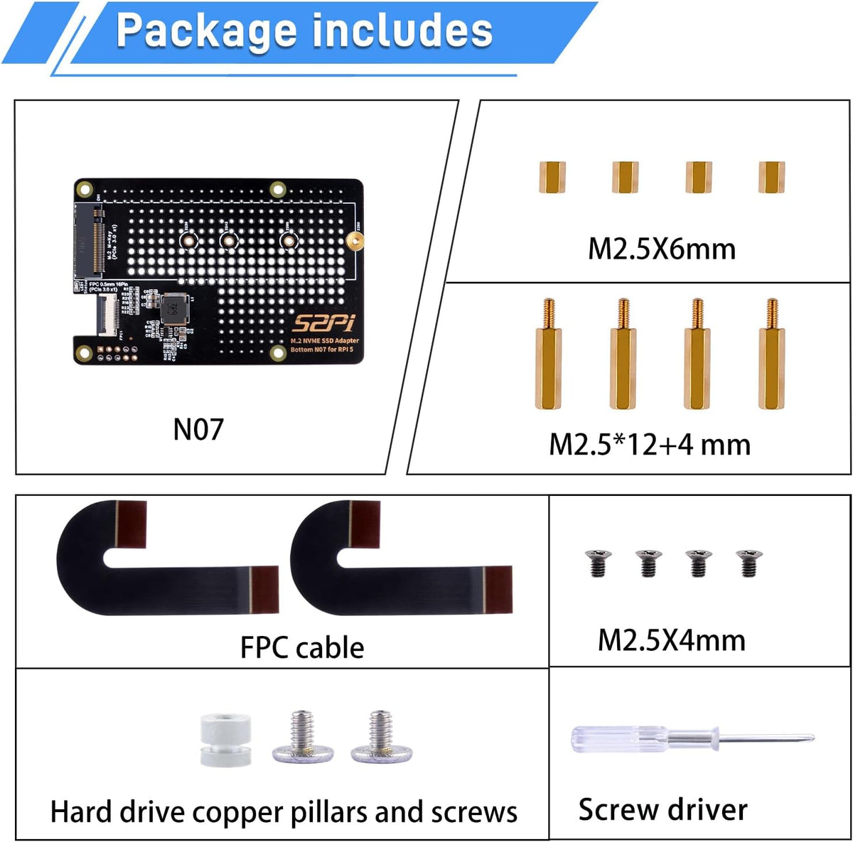 GeeekPi N07 packaging and included accessories overview