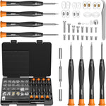Jorest Eyeglass Repair Kit front view showing organized storage case with micro screws and screwdrivers