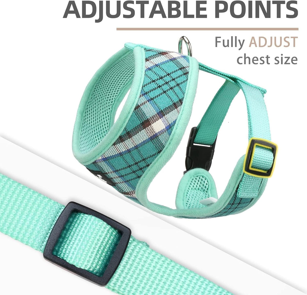 Pupteck puppy harness quick-release buckle and closure detail