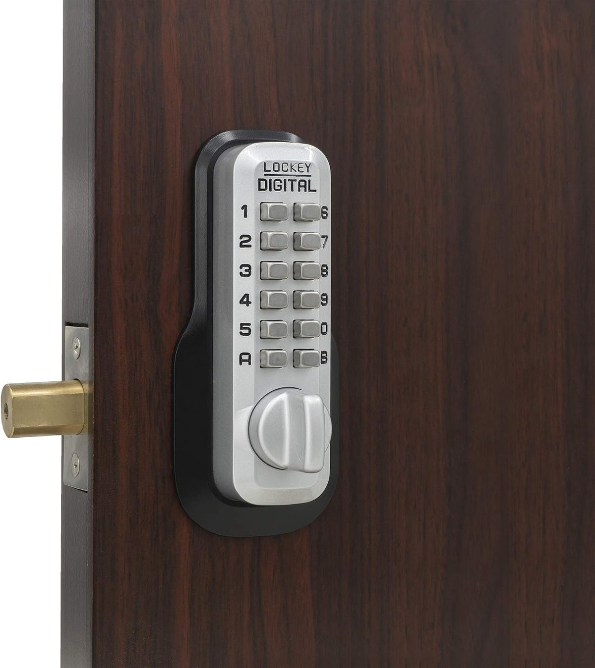 Lockey mechanical keyless deadbolt side profile