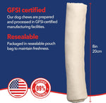 Pet Factory American sourced digestible rawhide dog treats dental plaque reduction