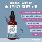 MaryRuth's vegan non-GMO lymphatic drops packaging side view