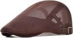 Men Breathable Mesh Summer Hat Adjustable Newsboy Beret Ivy Cabbie Flat Cap - Image 15