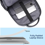 Kadilong travel backpack interior laptop sleeve
