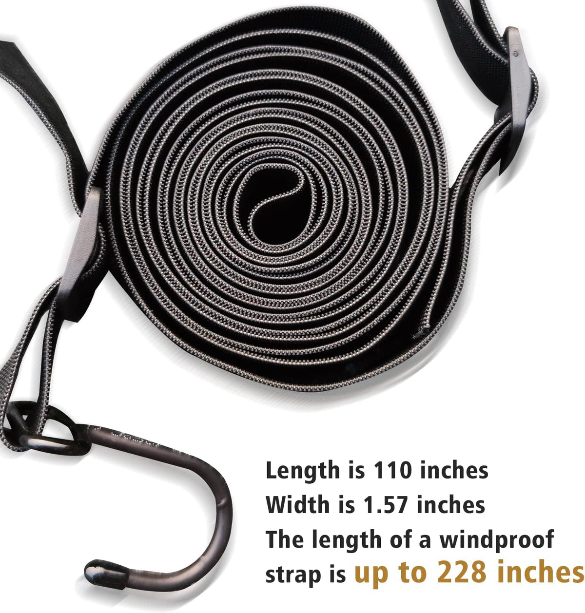 SEAZEN elastic rope stretched out for car cover