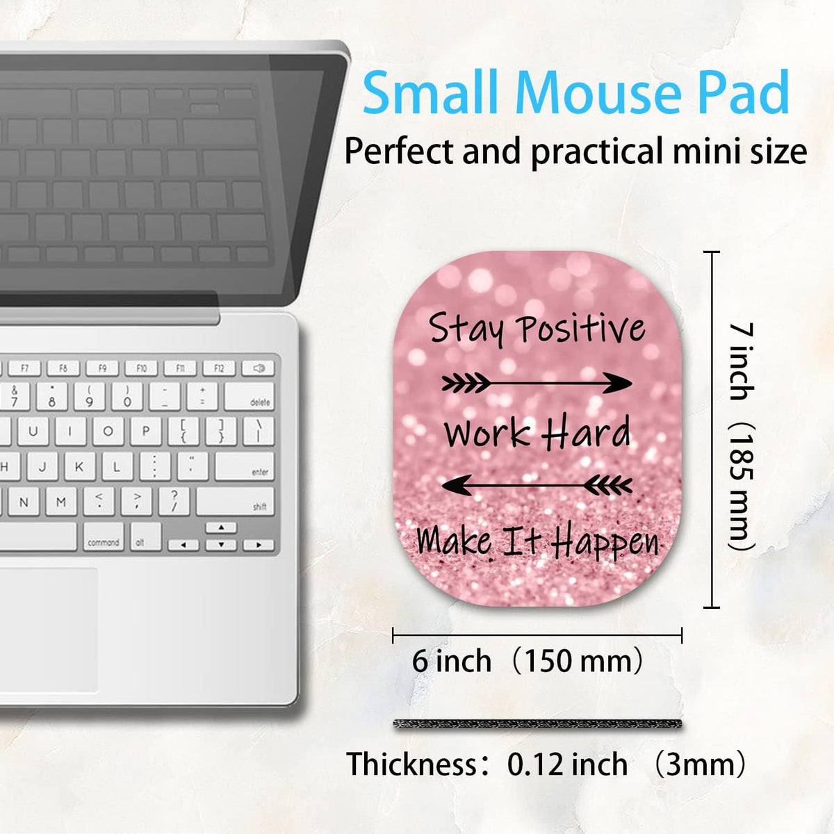 CJYRHFY mini mouse pad on laptop keyboard tray setup