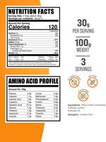 BulkSupplements Whey Protein Concentrate label details
