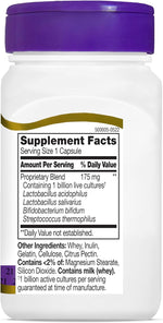 21st Century Acidophilus Probiotic Blend Capsules, 100 Count | Daily Probiotic with Lactobacillus Acidophilus & Inulin Prebiotic, Digestive & Immune Health Support, Everyday Gut Balance - Image 10