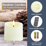 TECHLONG battery operated LED candles displaying realistic flickering black 3D wick