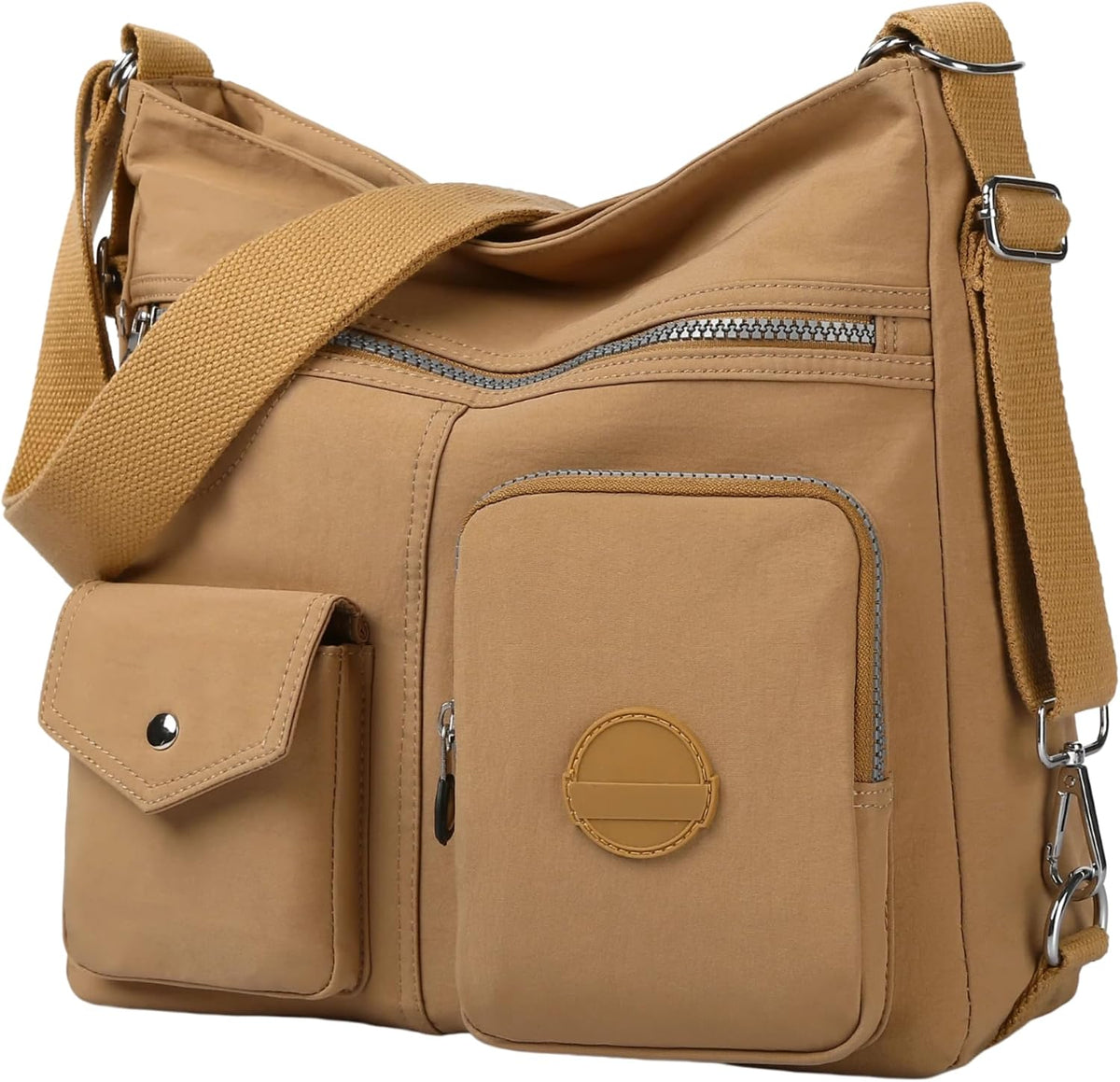 Hobo Purse for Women, Nylon Crossbody Shoulder Handbag Convertible Backpack - Image 10