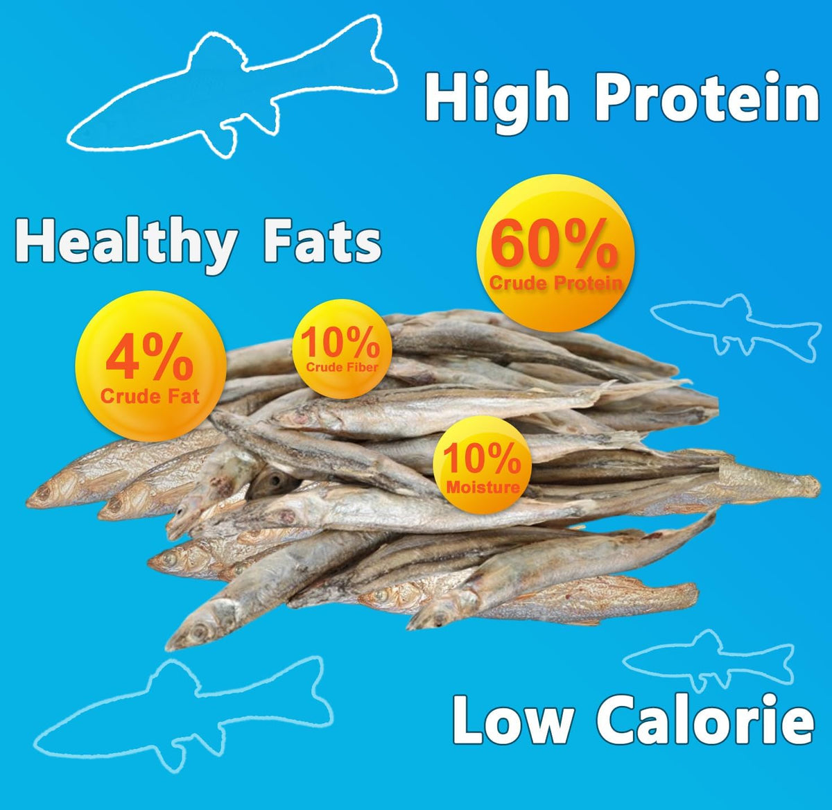 Amzey 3.5oz Minnows Dog Treats - Freeze Dried Minnows Cat Treats - High Protein & Premium Quality Training Treats - Bulk Package (1.6" to 2.8" Length Each) - Image 3