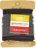 Mandala Crafts 4mm Black Jewelry Making Flat Genuine Leather Cord Strap | 6.55 YDs, Durable, Real Leather Strip String, Easy to Cut, for Bracelets, Braiding, Beading, Crafting, Boot Lace, Handbags - Image 9