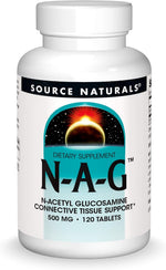 Source Naturals N-A-G 500 mg 120 Tablets front view bottle