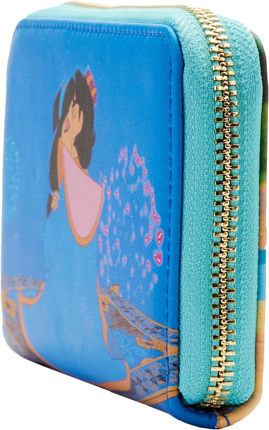 Loungefly Disney Aladdin Princess scene wallet back design graphic