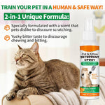 Two pack cat repellent spray bottles side by side