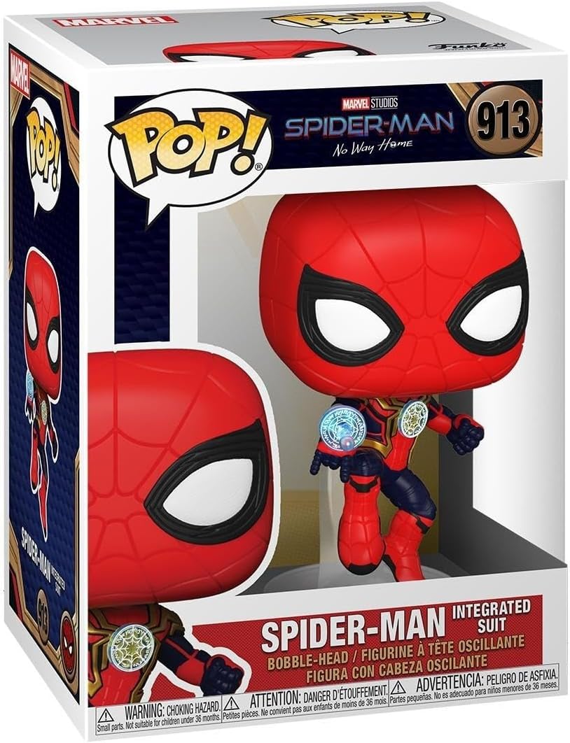 Funko Pop Spider-Man Integrated Suit figure front view