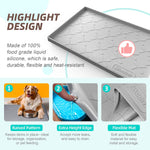 Flexible silicone tray showing drainage and bending capability