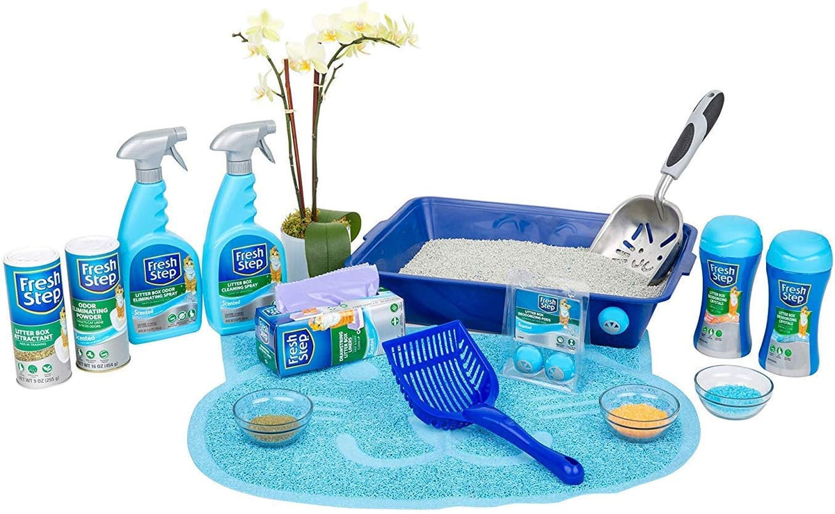 Fresh Step pet friendly odor eliminator crystals closer look