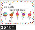 Honeyplum Kids Thank You Postcards packaged 25 card set