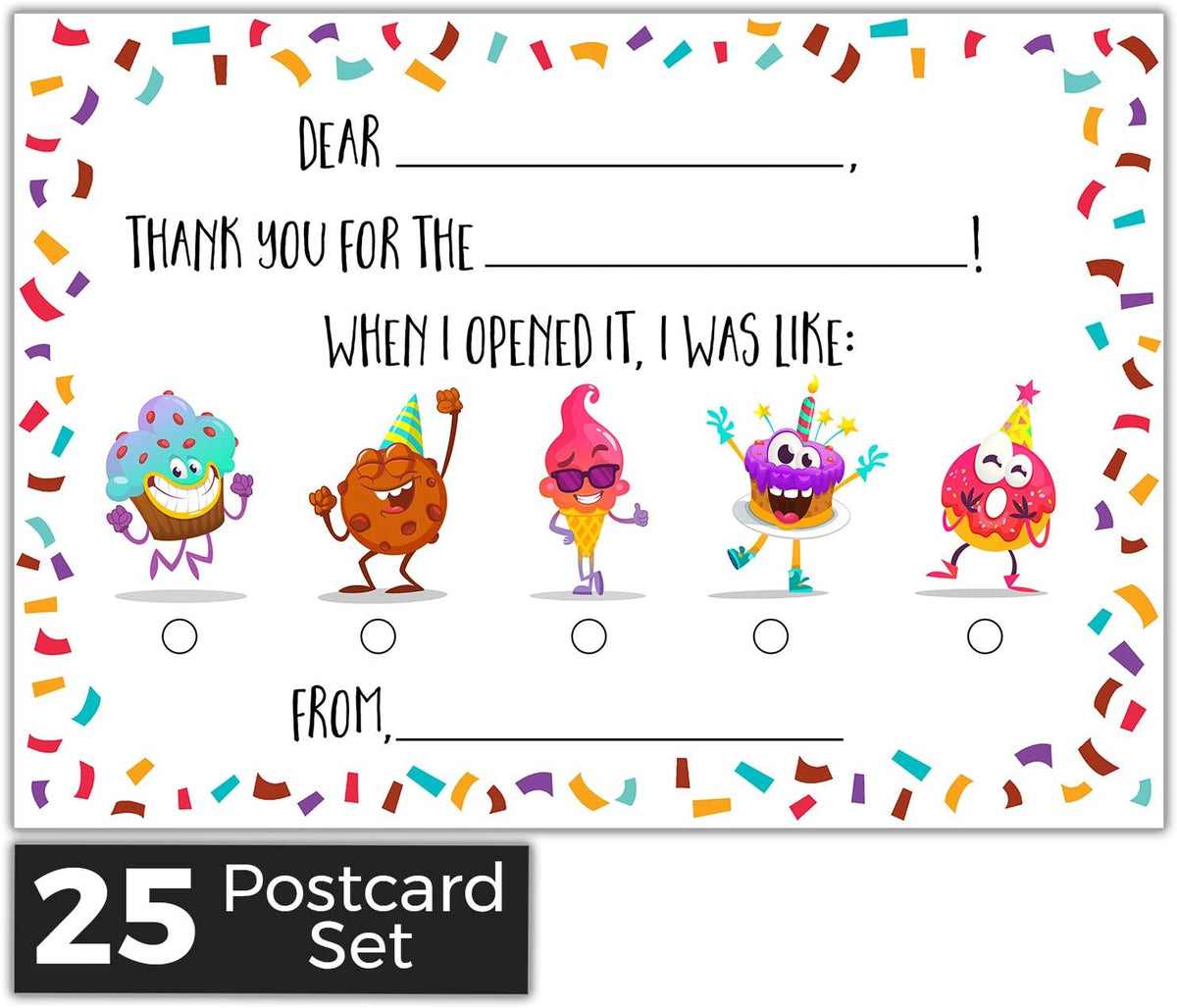Honeyplum Kids Thank You Postcards packaged 25 card set