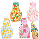 HJZHII 4 Piece Bird Diaper Set front view showcasing colorful fruit patterns