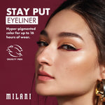 Milani Stay Put Eyeliner Picante packaging showing self sharpening feature