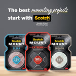 Scotch-Mount Indoor Double-Sided Mounting Tape, White, 1 Roll | 1 in x 125 in, Holds up to 15 lb, MULTI-SURFACE USE (314H-MED) - Image 9
